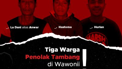 Miris, Tiga Warga Wowonii Ditangkap Polisi Gegara Tolak Tambang Milik PT GKP