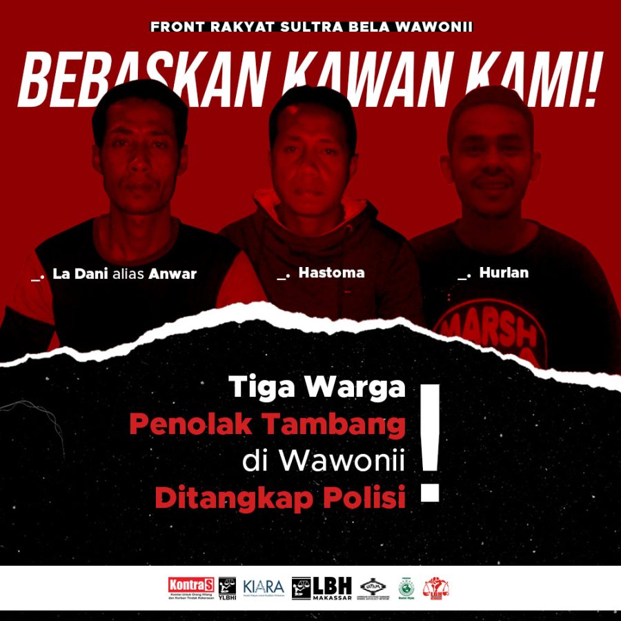 Miris, Tiga Warga Wowonii Ditangkap Polisi Gegara Tolak Tambang Milik PT GKP