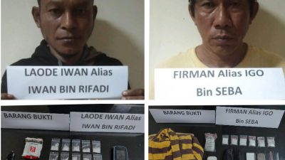 Pengedar Sabu Asal Konsel dan Butur Dibekuk Polisi