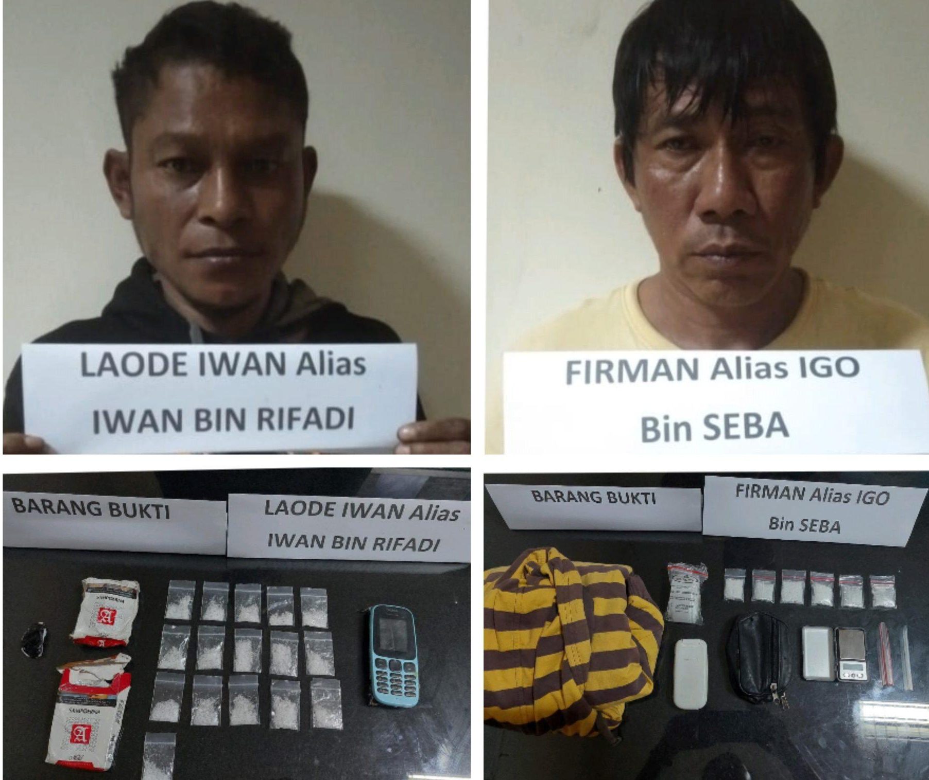 Pengedar Sabu Asal Konsel dan Butur Dibekuk Polisi