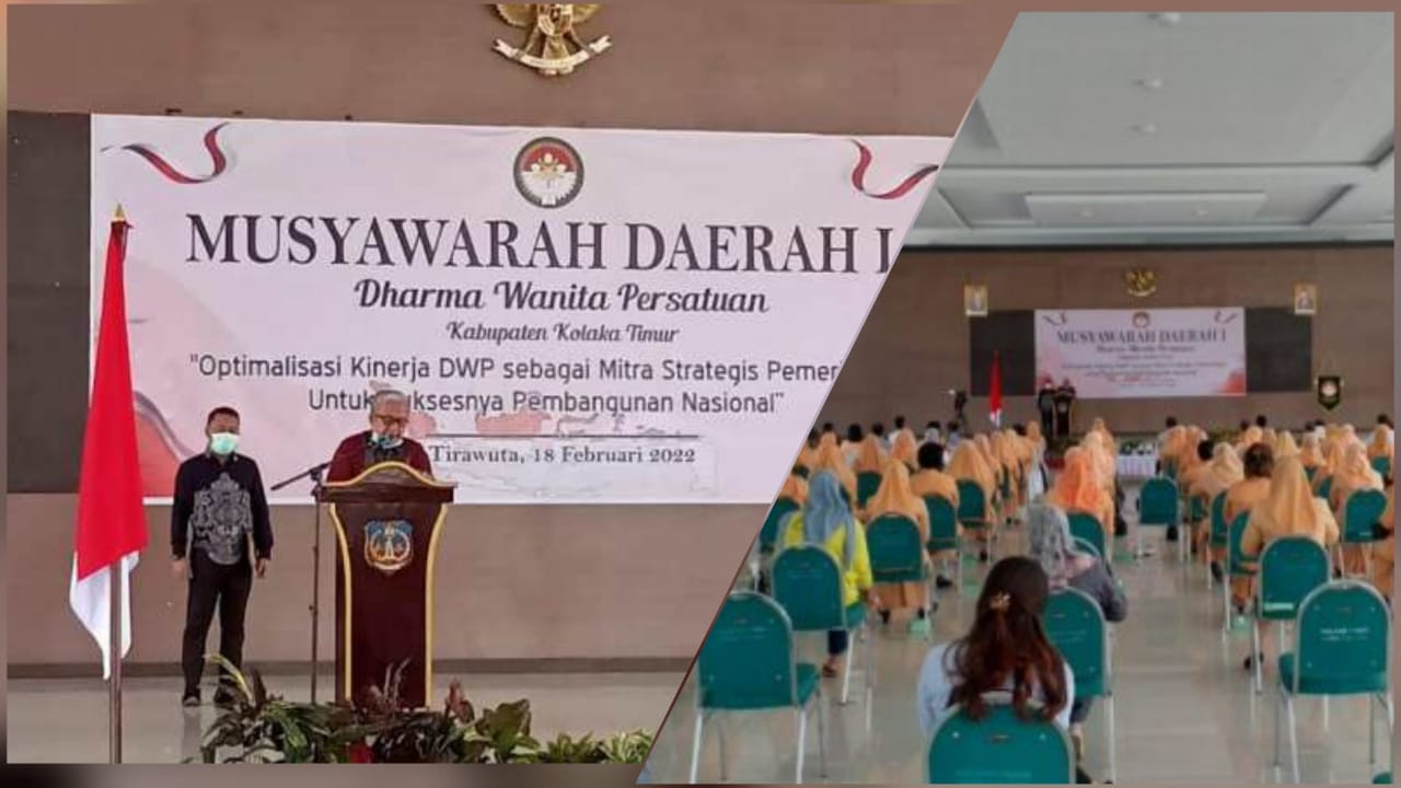 musda dharma Wanita Kabupaten Kolaka Timur di Aula Kantor Bupati Koltim