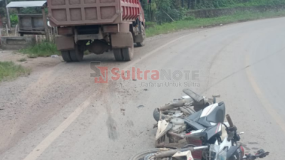Pelajar SMP Kendarai Motor Tabrak Truk di Konut, Kondisinya Luka-luka