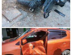 Motor Hantam Mobil Ayla di Depan RSUD Konawe, Korban Tewas