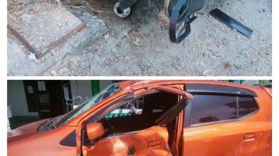 Motor Hantam Mobil Ayla di Depan RSUD Konawe, Korban Tewas
