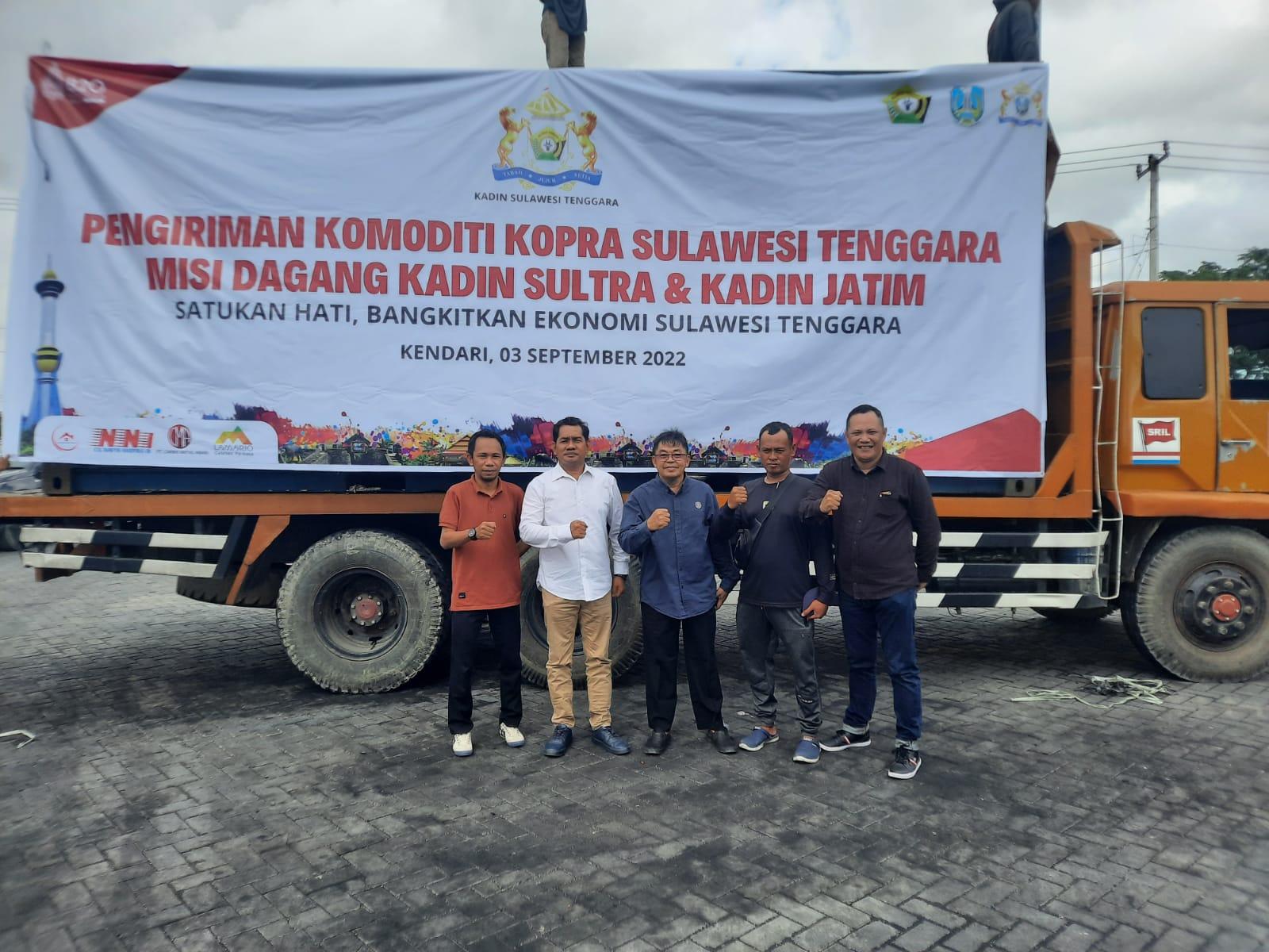 Kadin Sultra Kirim 28 Ton Kopra ke Surabaya, Bentuk Kolaborasi dengan Kadim Jatim
