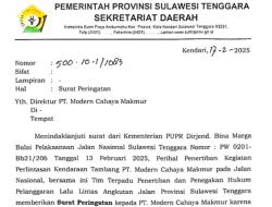 PT MCM Dapat Surat Peringatan Dari Pemprov Sultra Terkait Pelanggaran Hauling di Jalan Umum